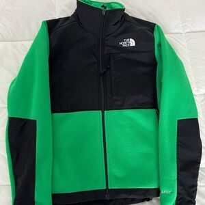 The North Face Vibrant Green and Black Fleece Jacket